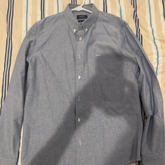 A.P.C. APC Greg Logo Button Down Oxford Shirt - Picture 4 of 8